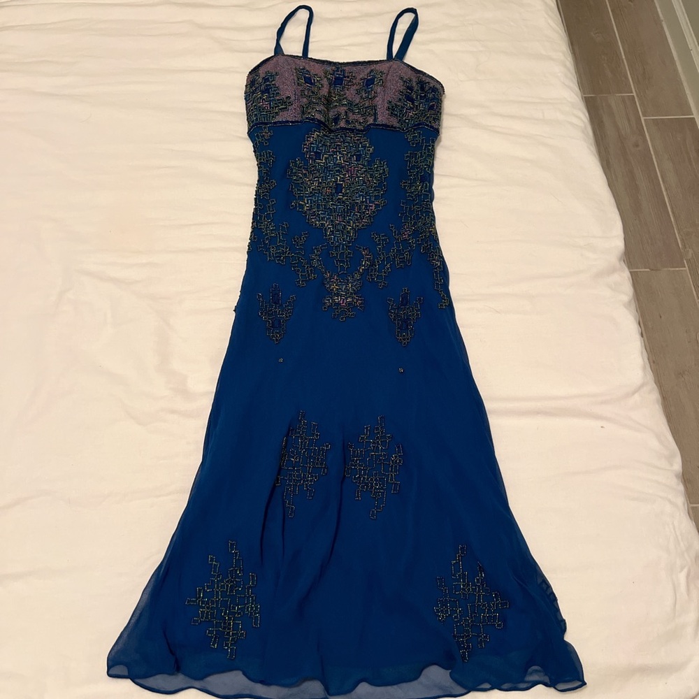 Aftershock beaded silk y2k dress